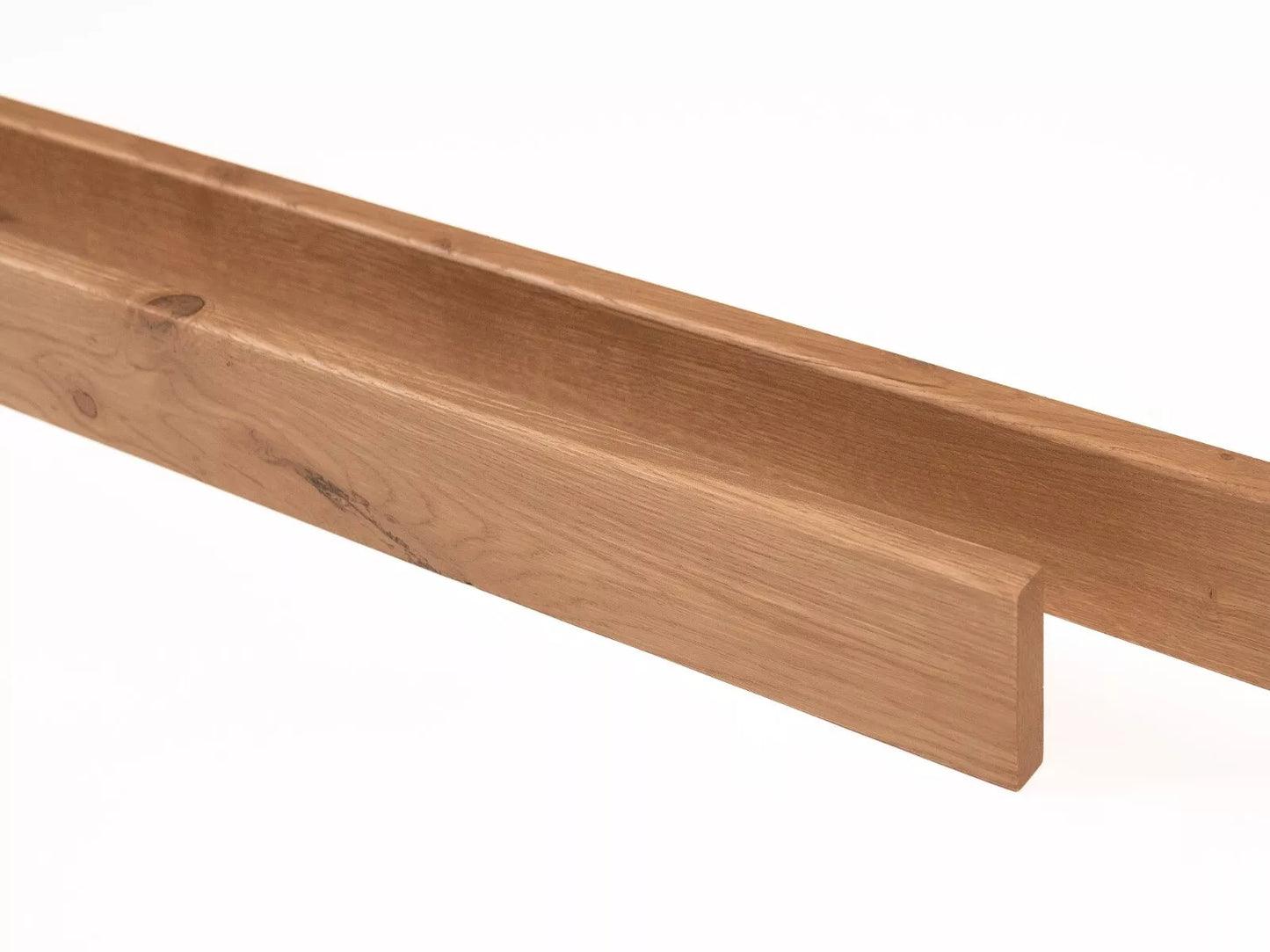 Solid Skirting Board Oak Rustic, 18x70x2000mm with radius, Bronze oil, filled