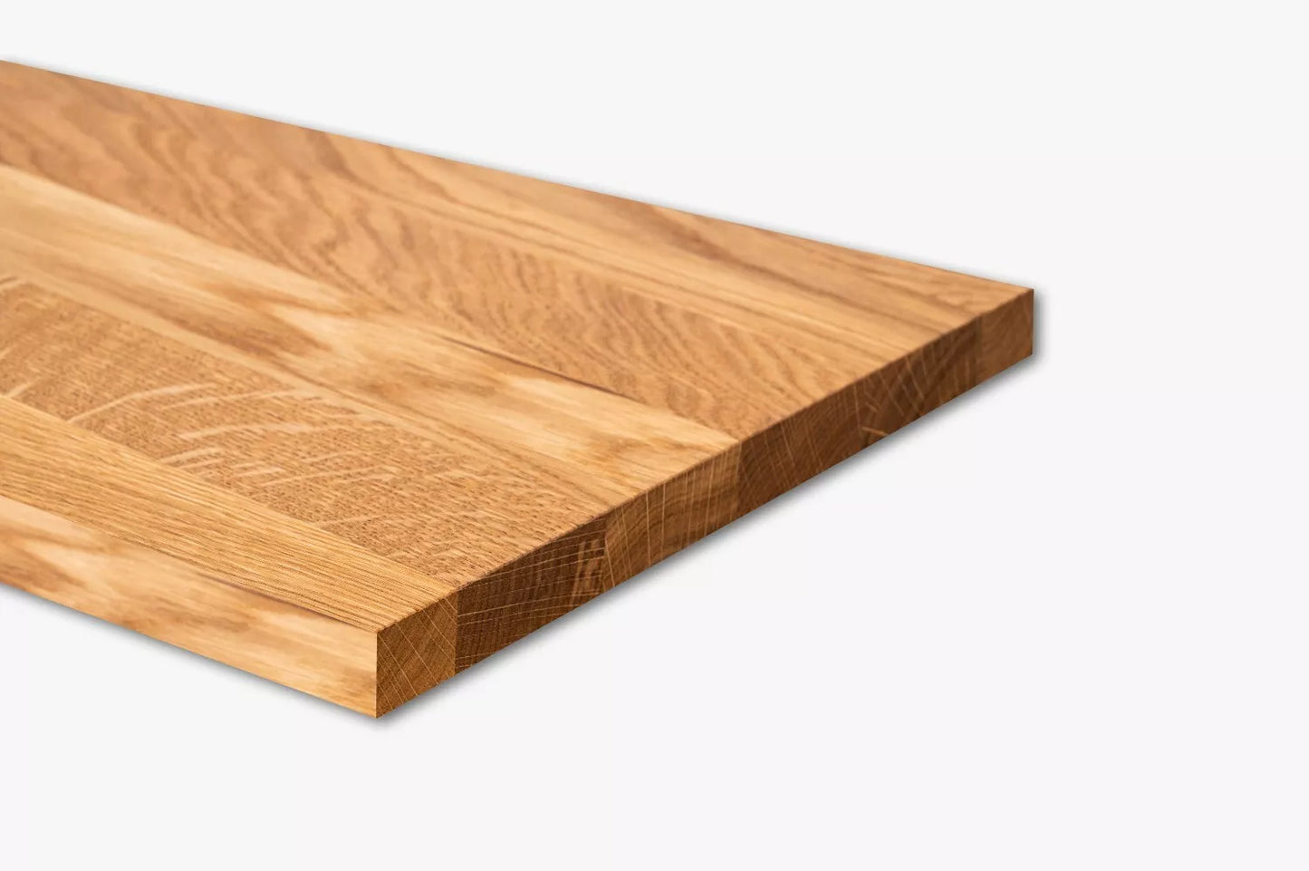 Tablette Marche d'escalier Elévation Appui de fenêtre Chêne A/B, lamelles entières, 26 mm, huilé naturel