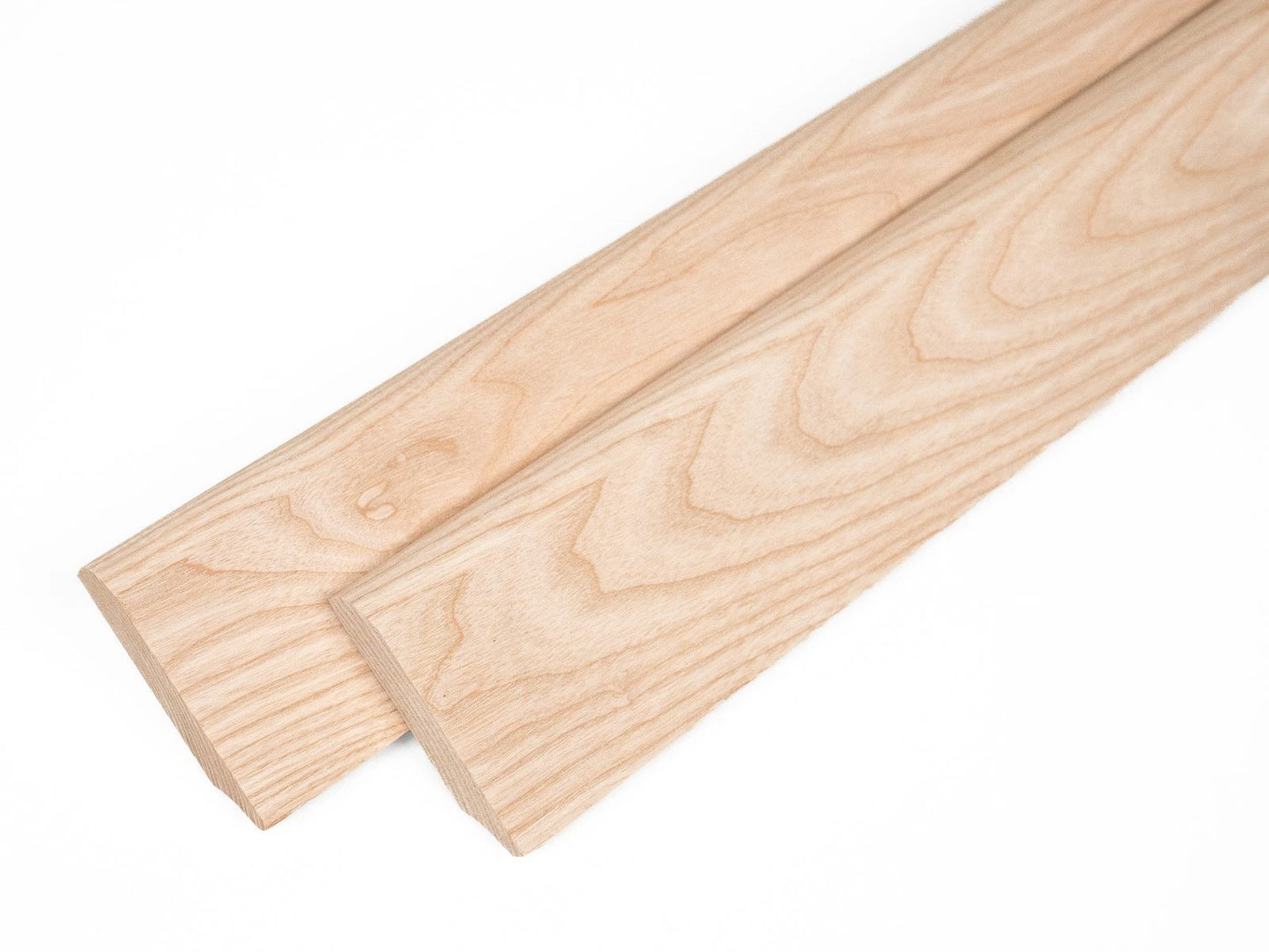 Solid Skirting Board Ash A/B 24x80mm Hard wax oil Natural white 2000 mm with radius 20mm