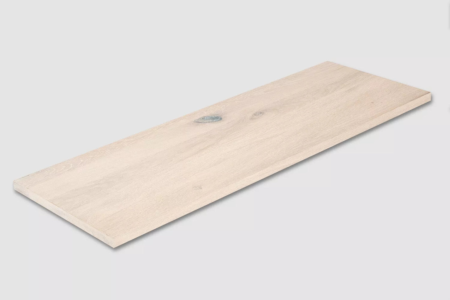 Tablette Marche d'escalier Contremarche Appui de fenêtre Chêne rustique, lamelles entières, 16 mm, huilé blanc crayeux