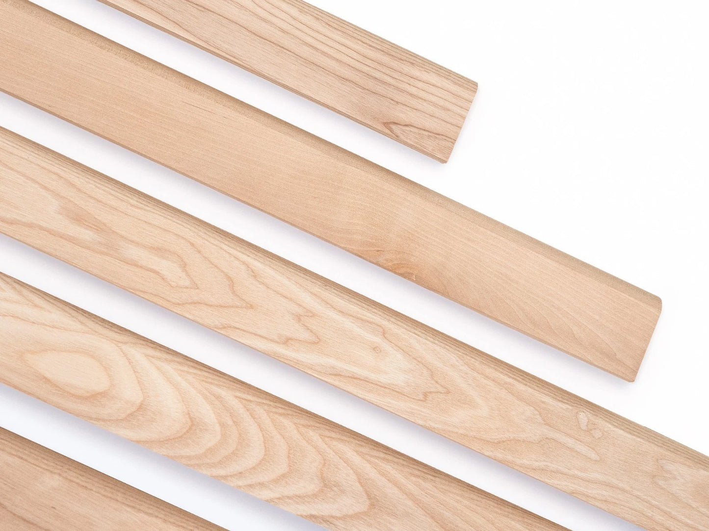 Solid Skirting Board Ash A/B 24x60mm Hard wax oil Natural white 2000 mm with radius 20mm
