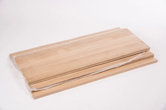 Massivholzplatte Eiche A/B zum Selbermachen, DL durchgehende Lamellen mit fester Breite, 16 mm