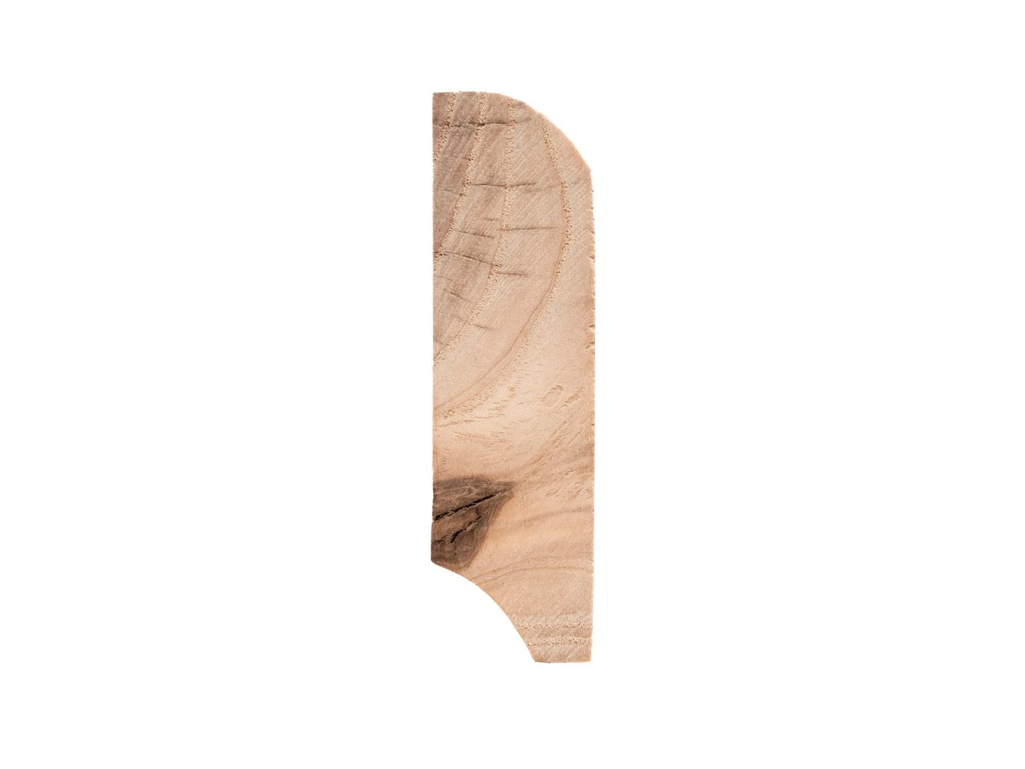 Solid Skirting Board Ash Rustic 24x80mm Hard wax oil Natural white 2000 mm with radius 20mm