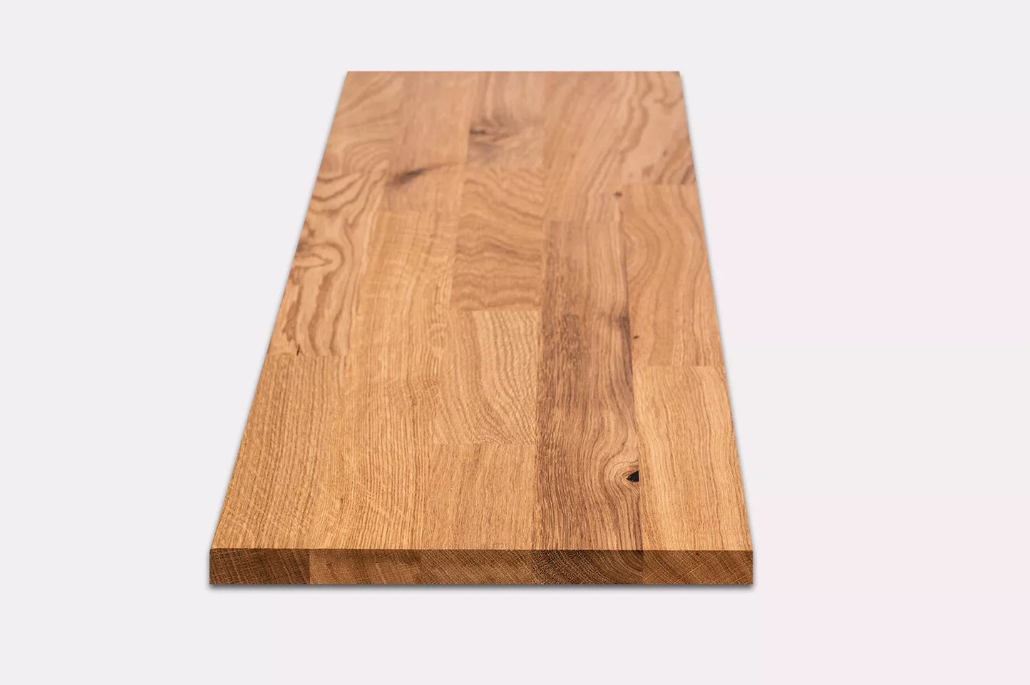 Shelf Stair tread Riser Windowsill Oak Rustic, finger jointed lamellas, 20 mm, Hard wax oil Natural (colourless)