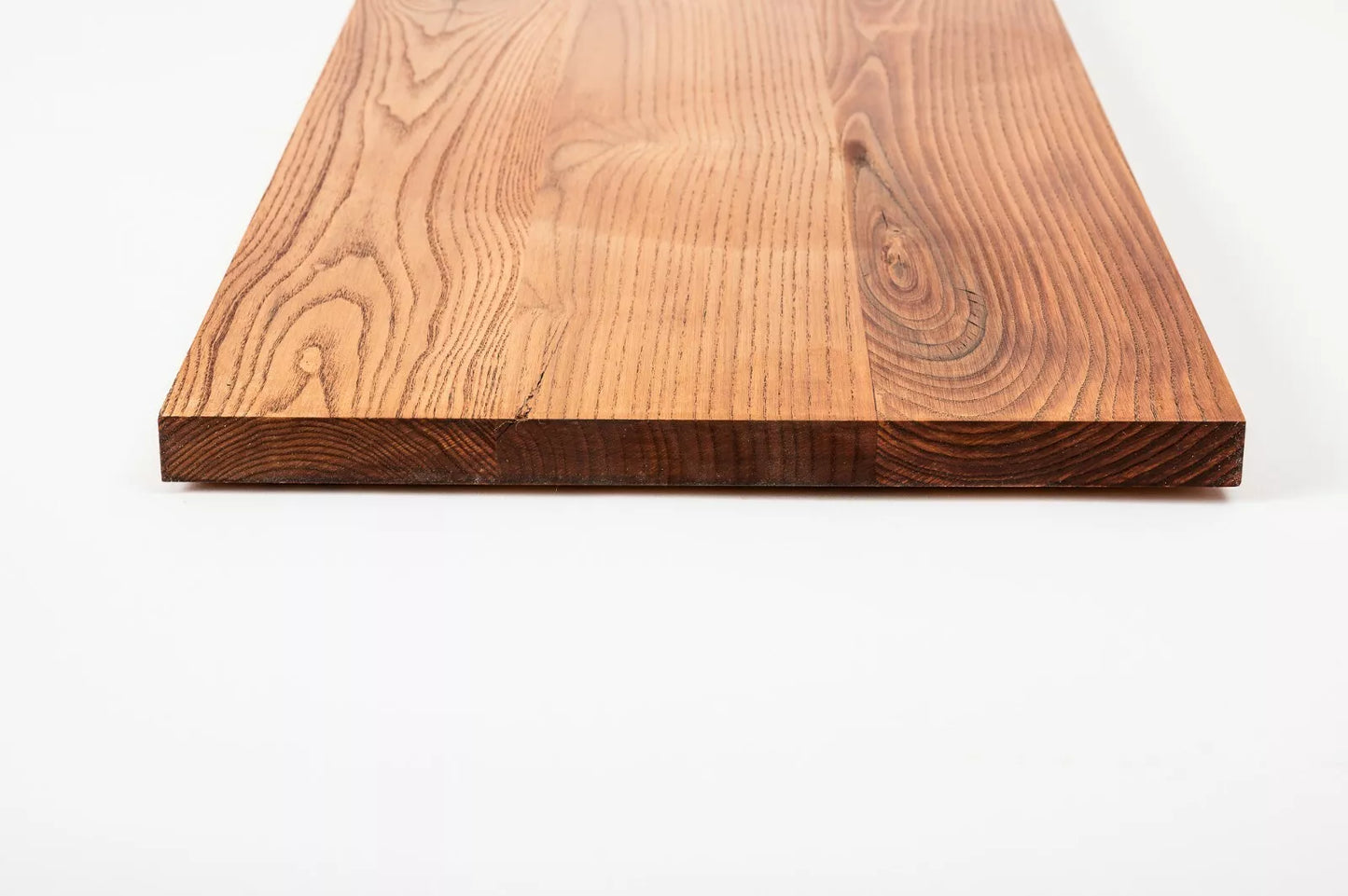Shelf Stair tread Riser Windowsill Ash Rustic, full stave lamellas, 20 mm, Cherry oil