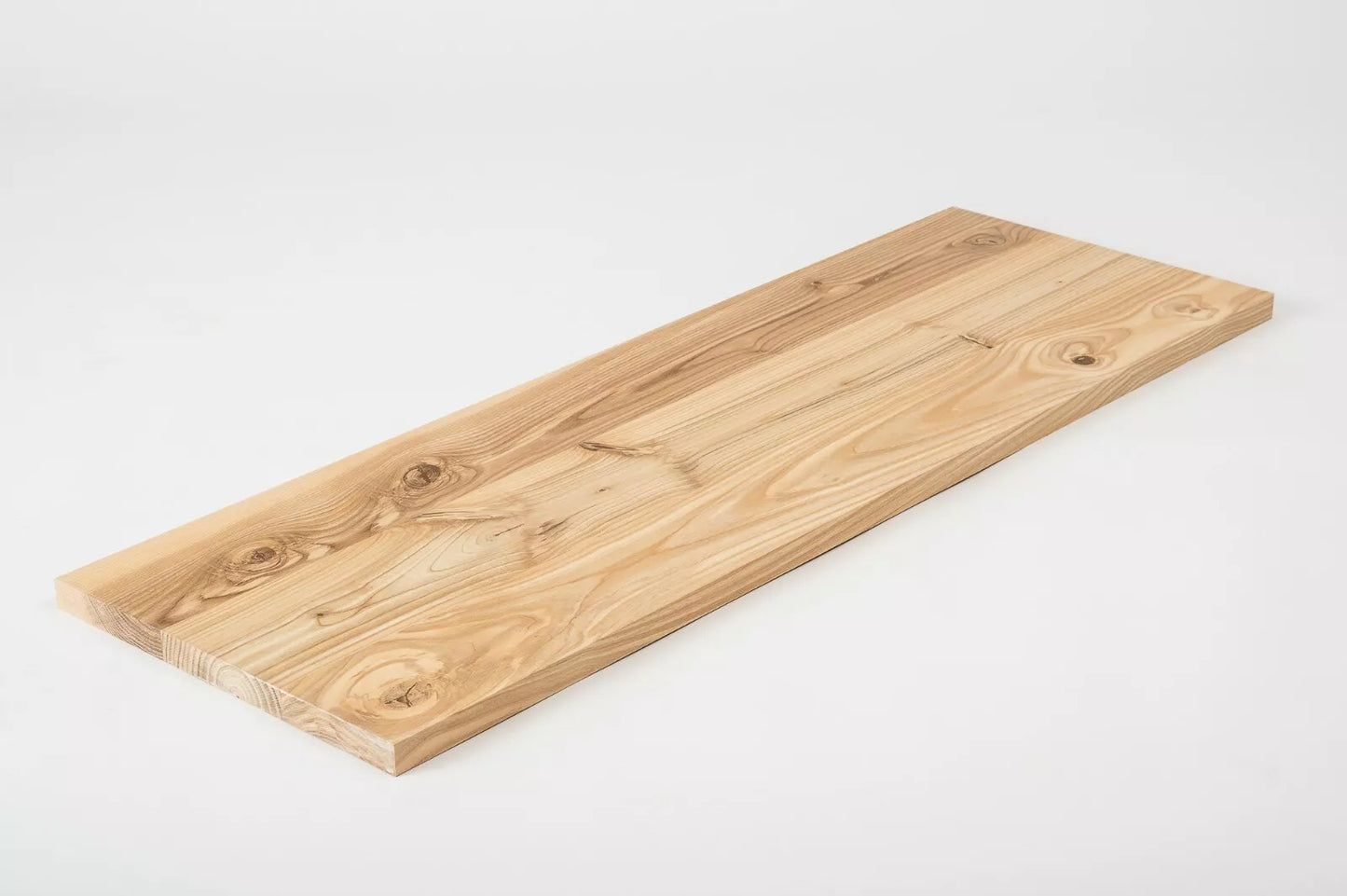 Shelf Stair tread Riser Windowsill Ash Rustic, full stave lamellas, 20 mm, Hard wax oil Natural white