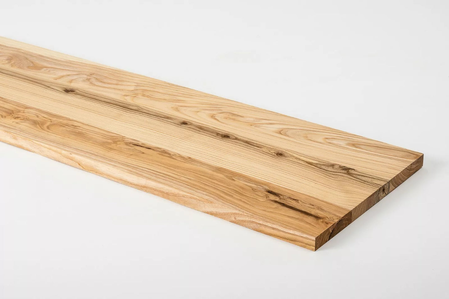 Shelf Stair tread Riser Windowsill Ash Rustic, full stave lamellas, 20 mm, Hard wax oil Natural (colourless)