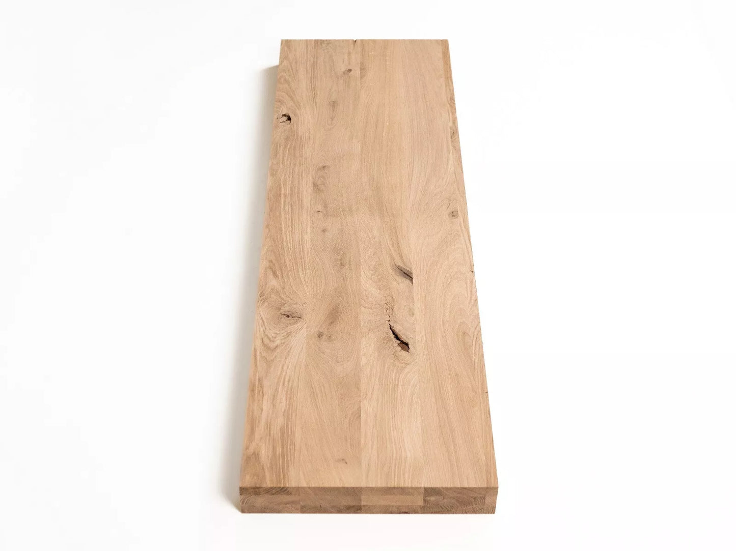Panneau massif contrecollé DIY Chêne rustique, lamelles entières de largeur fixe, 52 mm, 3 couches