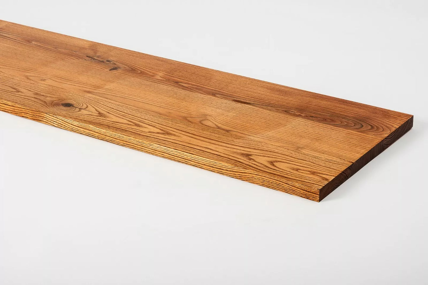 Shelf Stair tread Riser Windowsill Ash Rustic, full stave lamellas, 20 mm, Cherry oil