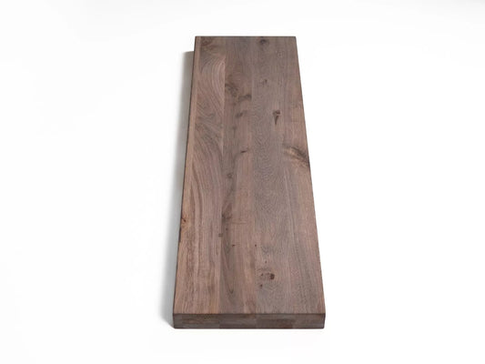 Shelf Stair tread Riser Windowsill Oak Rustic, full stave lamellas, 52 mm, 3-layer, Weathered natural white oil