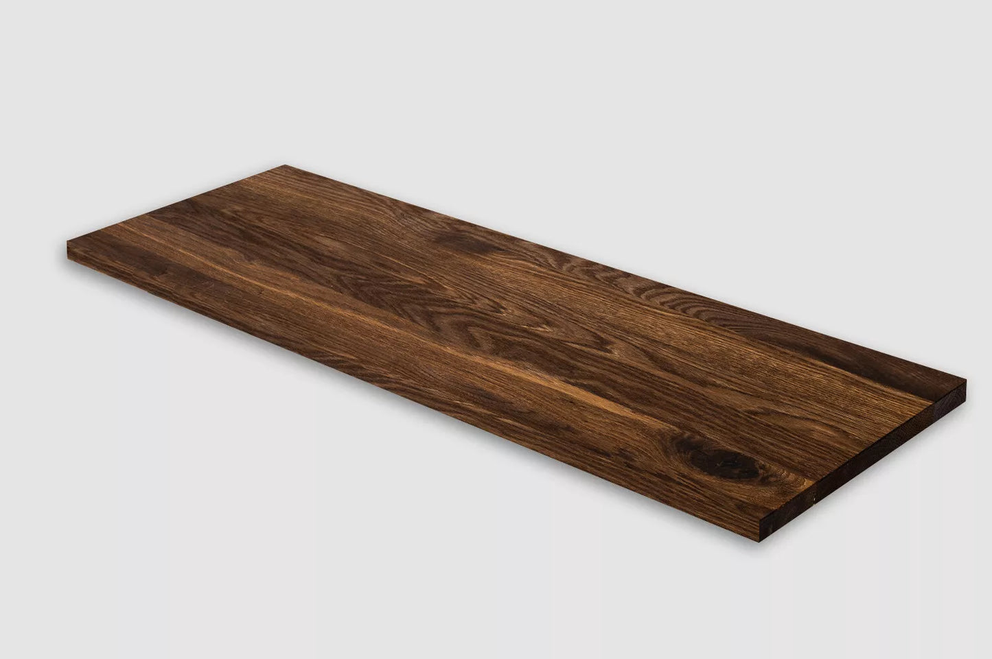 Shelf Stair tread Riser Windowsill Smoked Oak Rustic, full stave lamellas, 26 mm, Natural oil