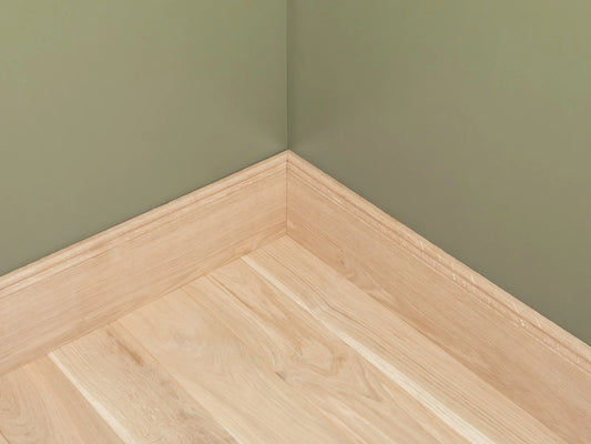 Massive Sockelleiste Eiche A/B 20x150mm roh 1,5-2,5m Hamburg Profil