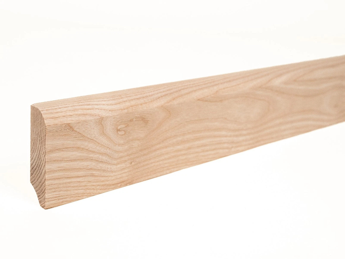 Solid Skirting Board Ash A/B 24x80mm unfinished 2000 mm with radius 20mm