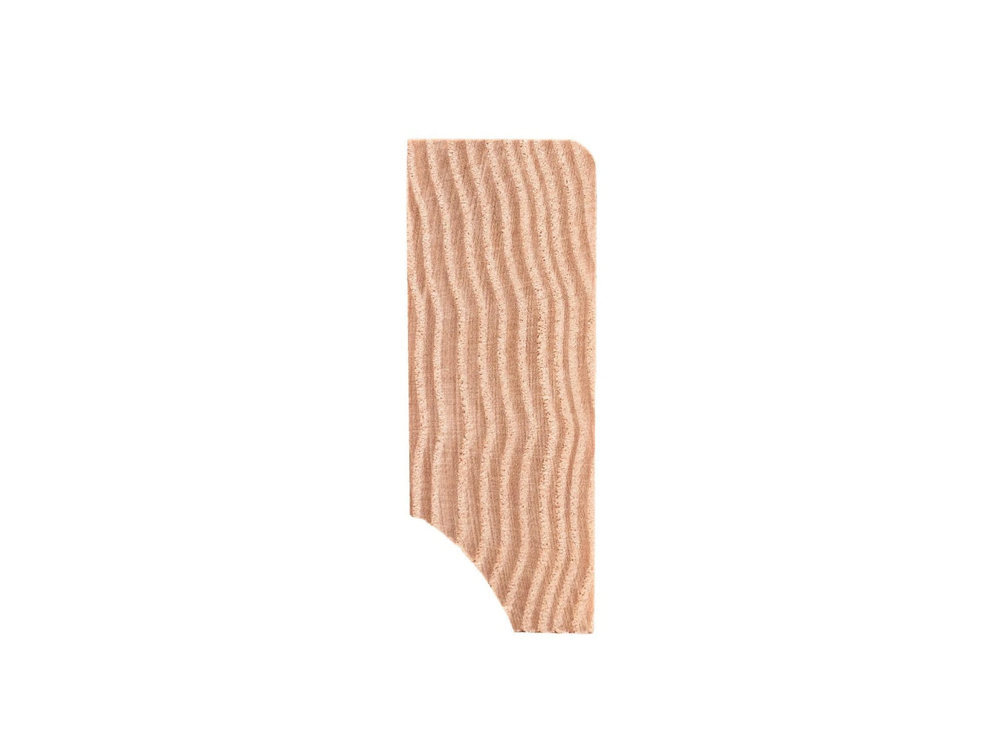 Solid Skirting Board Ash A/B 24x60mm matte lacquered 2000 mm with radius 5mm