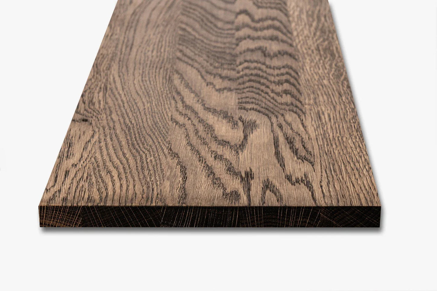 Etagère Marche d'escalier Elévation Appui de fenêtre Chêne A/B, lamelles entières, 26 mm, Huile fumée