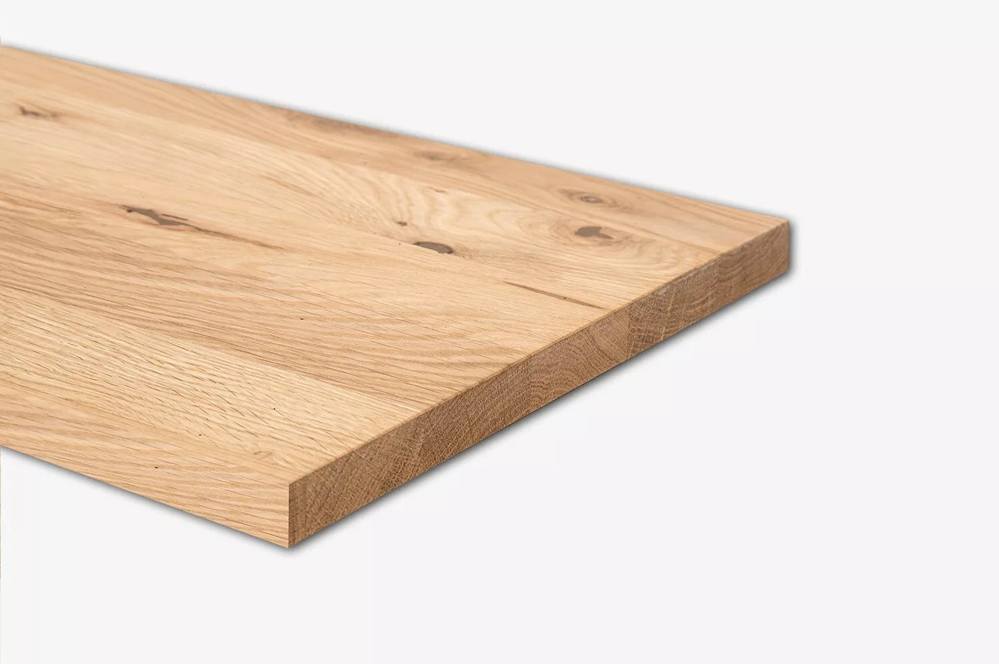 Tablette Marche d'escalier Contremarche Appui de fenêtre Chêne rustique, lamelles pleines, 16 mm, huilé naturel blanc