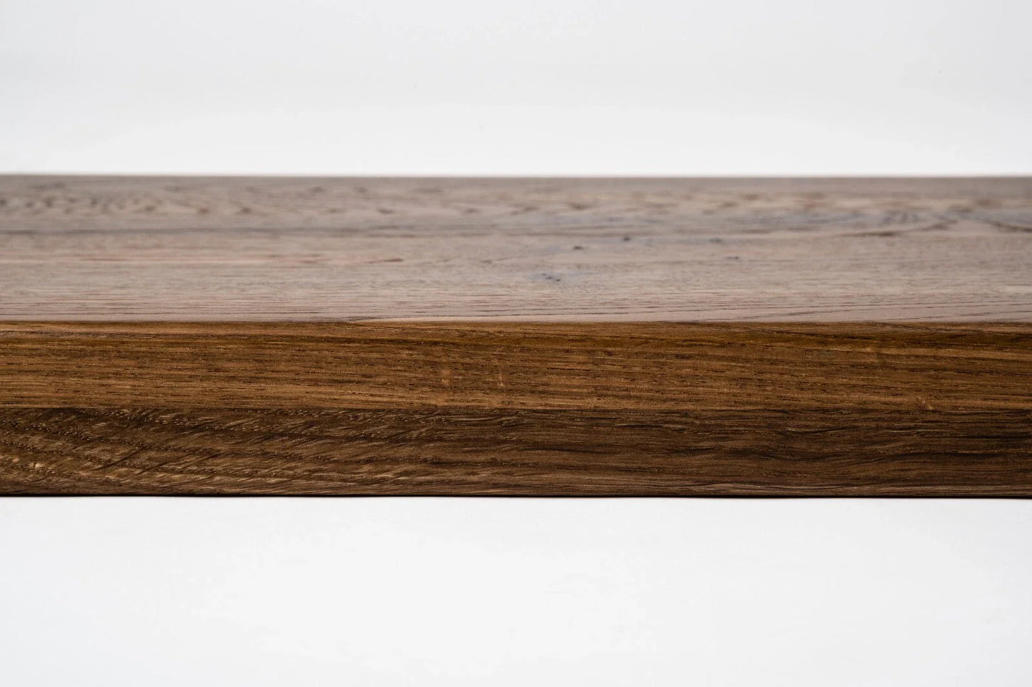Shelf Stair tread Riser Windowsill Smoked Oak Rustic, full stave lamellas, 16 mm, Matte lacquered