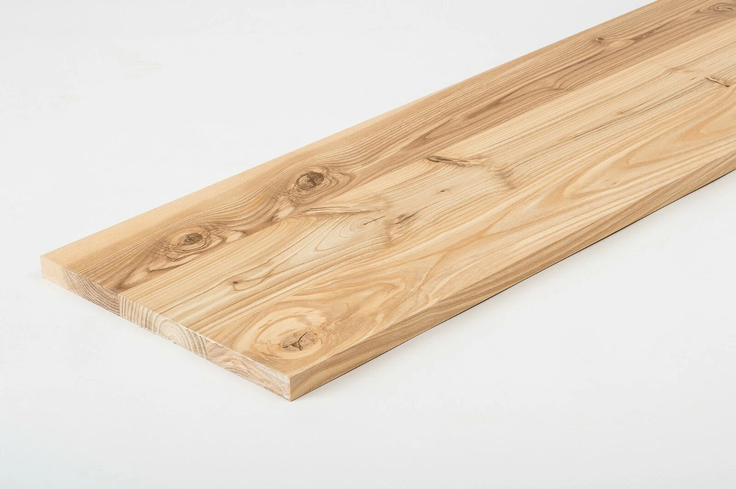 Shelf Stair tread Riser Windowsill Ash Rustic, full stave lamellas, 20 mm, Hard wax oil Natural white