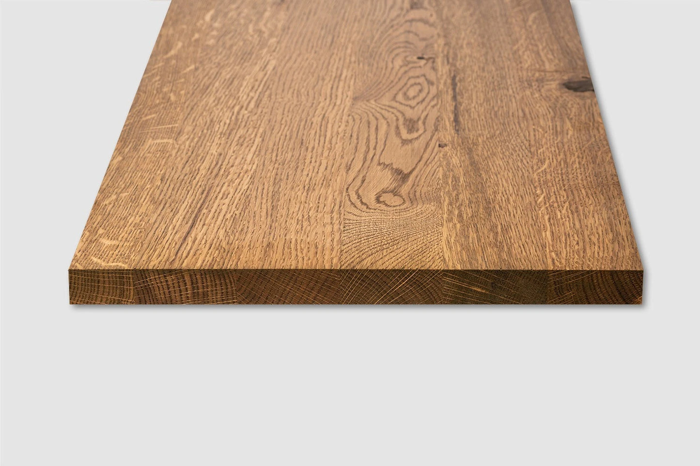 Tablette Marche d'escalier Contremarche Appui de fenêtre Chêne rustique, lamelles entières, 16 mm, Huilé Antique