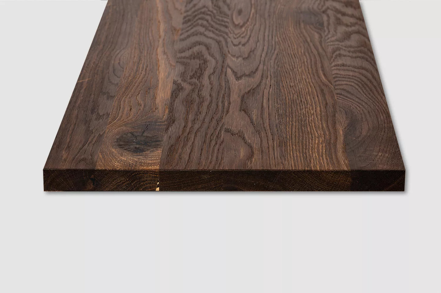 Shelf Stair tread Riser Windowsill Smoked Oak Rustic, full stave lamellas, 20 mm, Natural oil