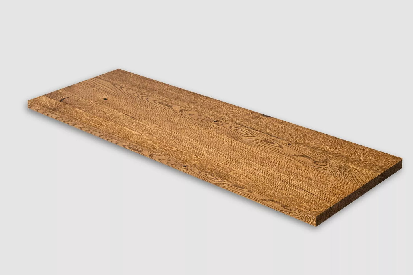 Tablette Marche d'escalier Contremarche Appui de fenêtre Chêne rustique, lamelles entières, 16 mm, Huilé Antique