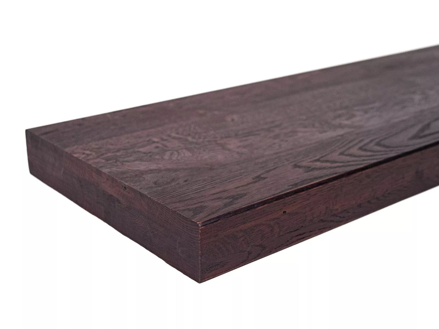 Tablette Marche de escalier Contremarche Appui de fenêtre Chêne rustique, lamelles entières, 52 mm, 3 couches, Huilé Noyer foncé