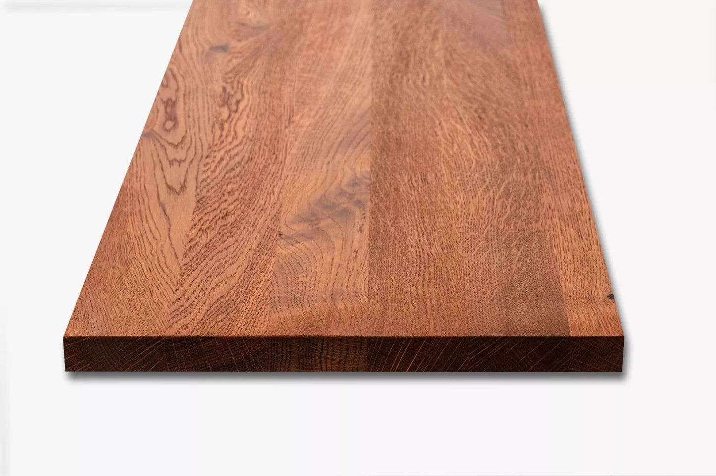 Tablette Marche d'escalier Contremarche Appui de fenêtre Chêne rustique, lamelles pleines, 16 mm, Huilé cerisier