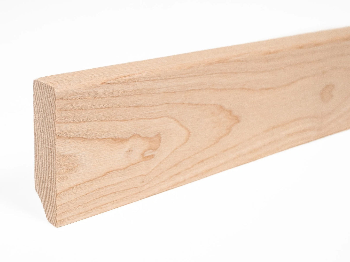 Solid Skirting Board Ash A/B 24x80mm Hard wax oil Natural white 2000 mm with radius 5mm