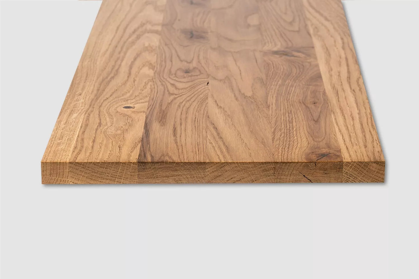 Shelf Stair tread Riser Windowsill Oak Rustic, full stave lamellas, 20 mm, Bronze oil
