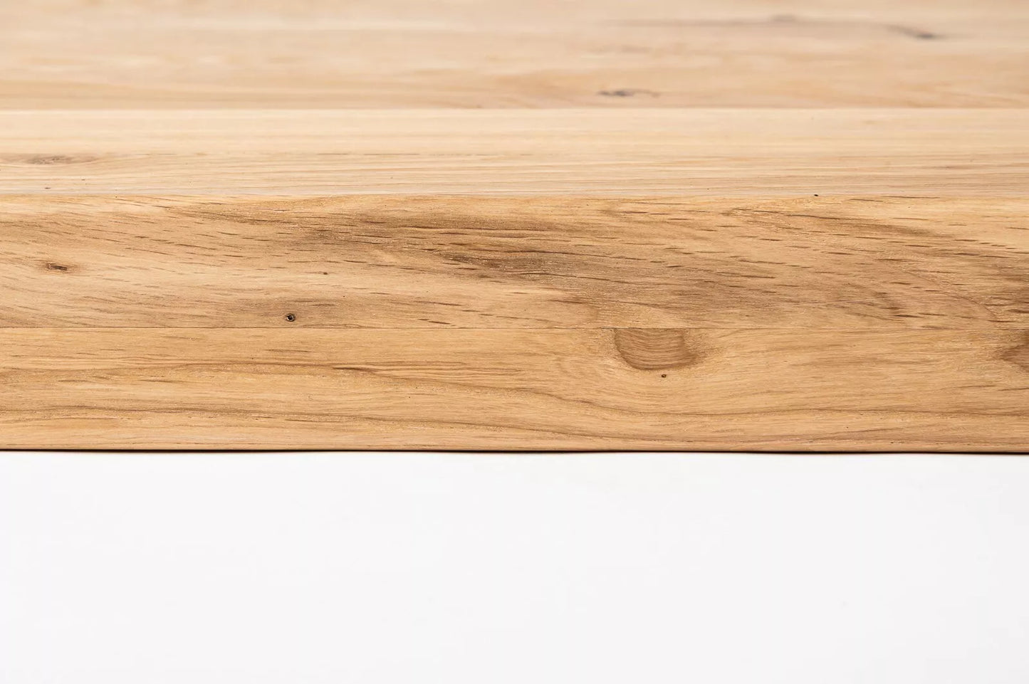 Stair tread Windowsill with overhang Oak Rustic, full stave lamellas, 26 mm, Hard wax oil Natural white