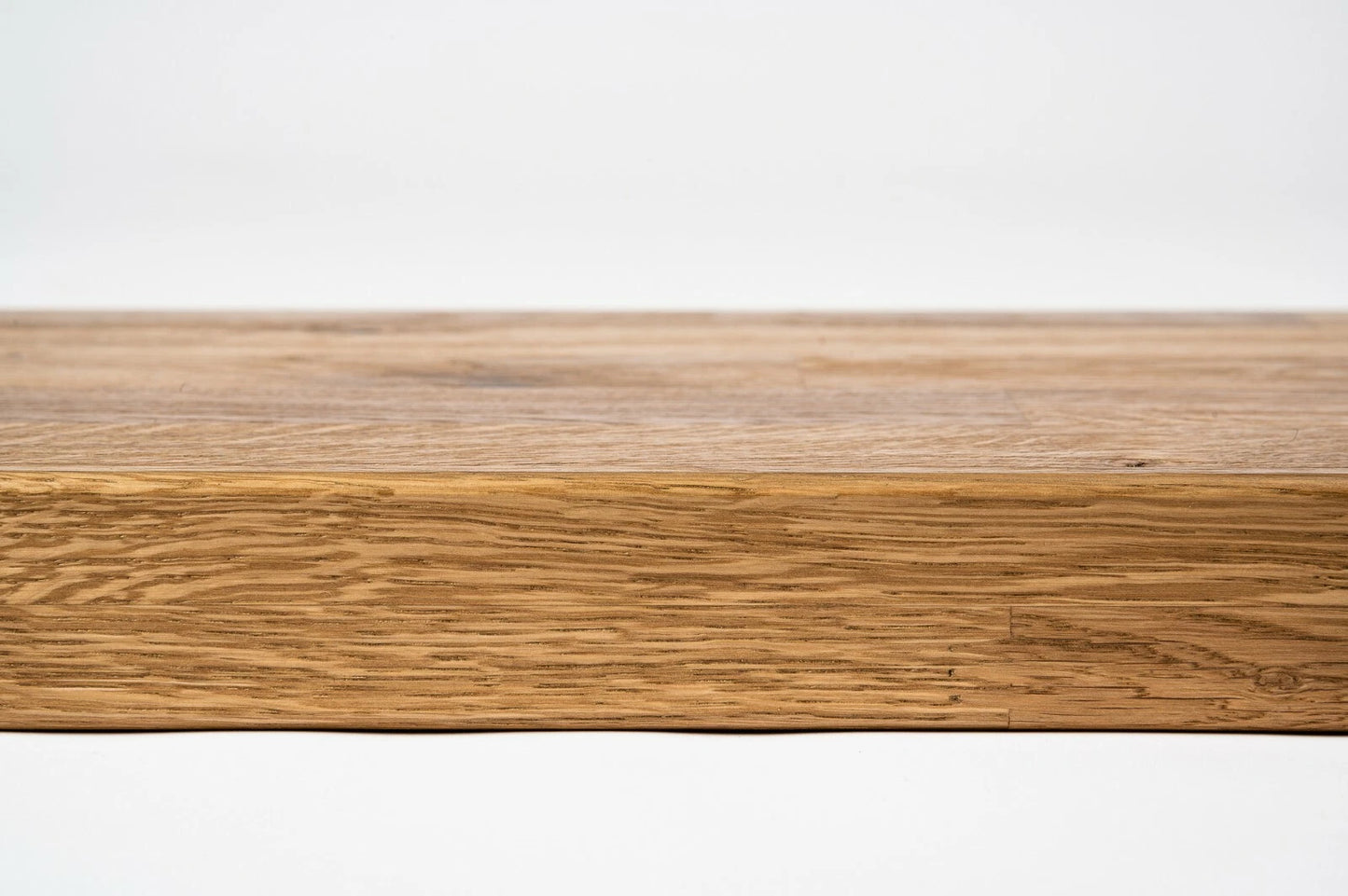 Stair tread Windowsill with overhang Oak Rustic, finger jointed lamellas, 20 mm, Bronze oil