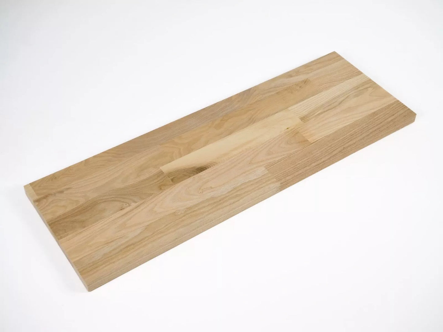 Panneau massif contrecollé DIY Frêne cœur brun A/B, lamelles aboutées de largeur fixe, 26 mm
