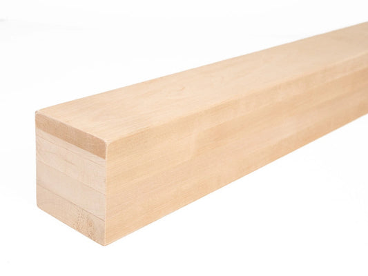 Glulam birch beam A/B 100x100 mm Hard wax oil Natural white, square timber, solid wood
