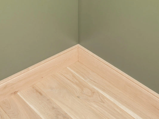 Massive Sockelleiste Eiche A/B 20x130mm Hartwachsöl Naturweiß 1,5-2,5m Hamburg Profil