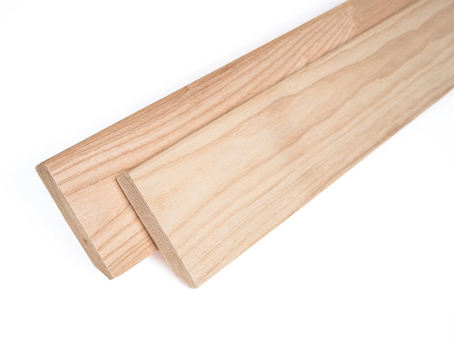 Solid Skirting Board Ash A/B 24x100mm Hard wax oil Natural white 2000 mm with radius 5mm