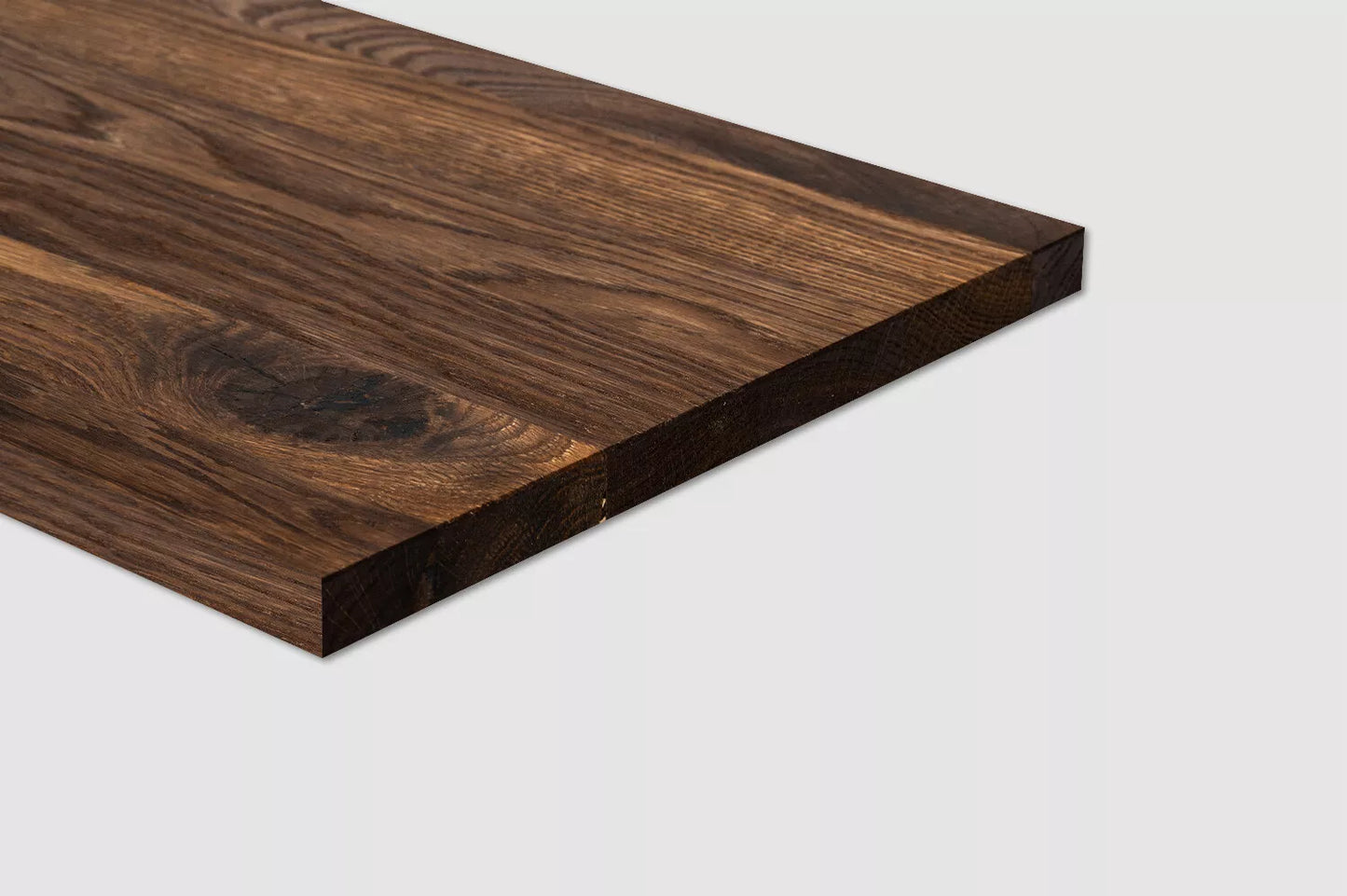 Shelf Stair tread Riser Windowsill Smoked Oak Rustic, full stave lamellas, 20 mm, Natural oil