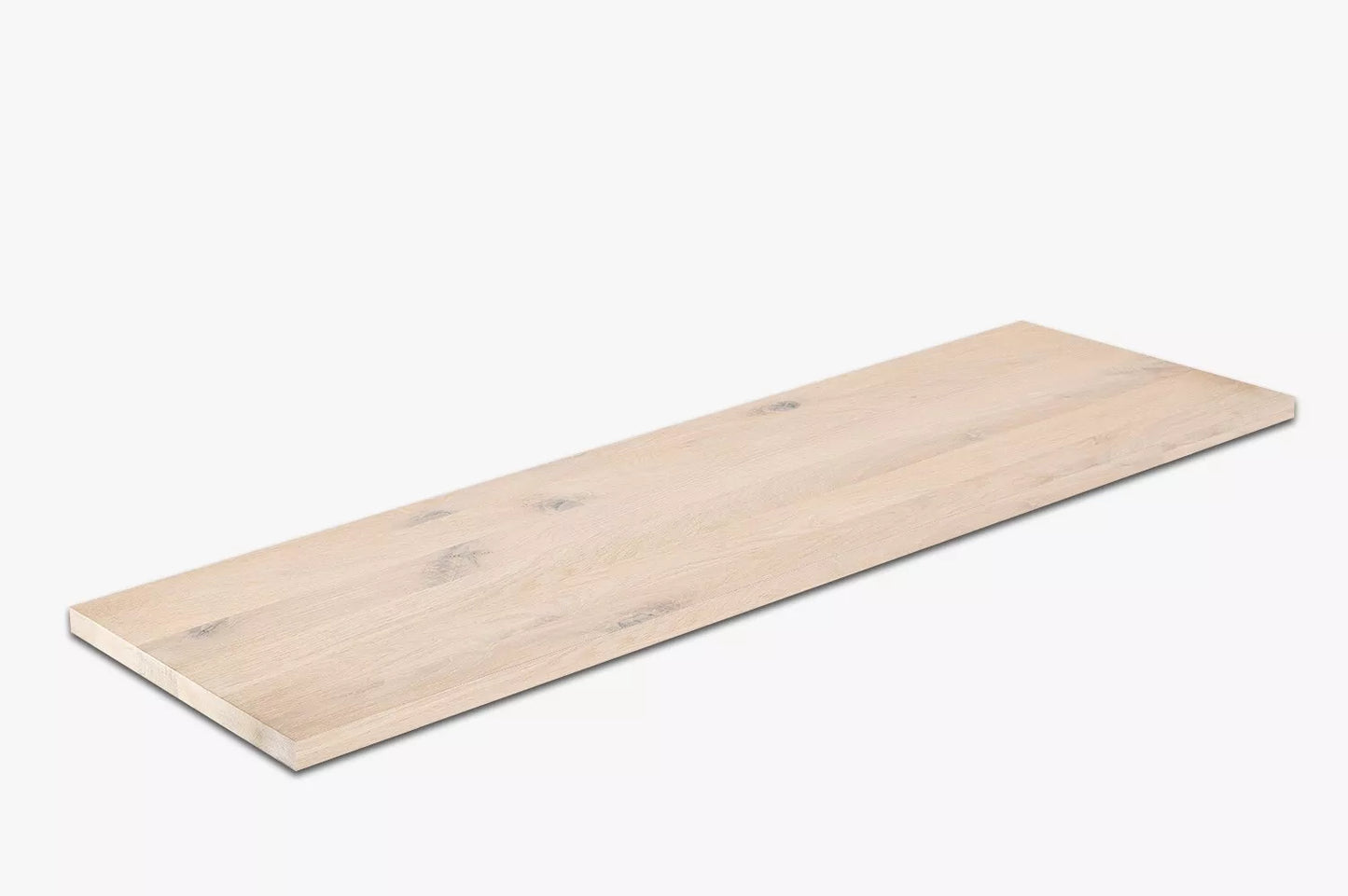 Shelf Stair tread Riser Windowsill Oak Rustic, full stave lamellas, 20 mm, White oil