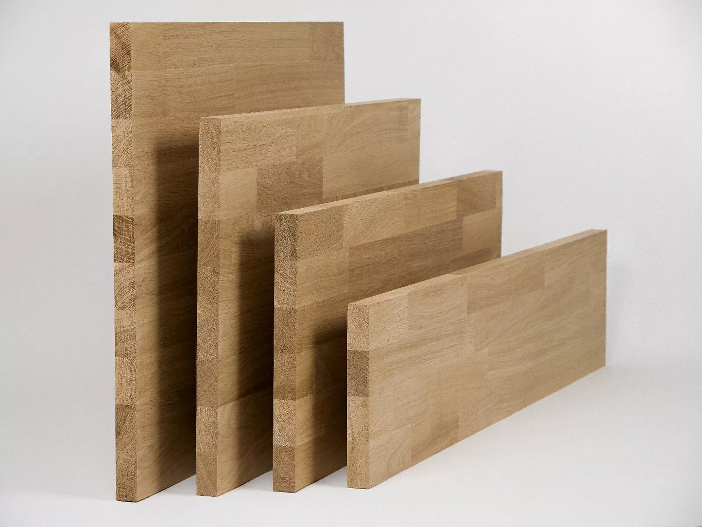 Panneau massif contrecollé DIY Chêne A/B, lamelles aboutées à largeur fixe, 20 mm