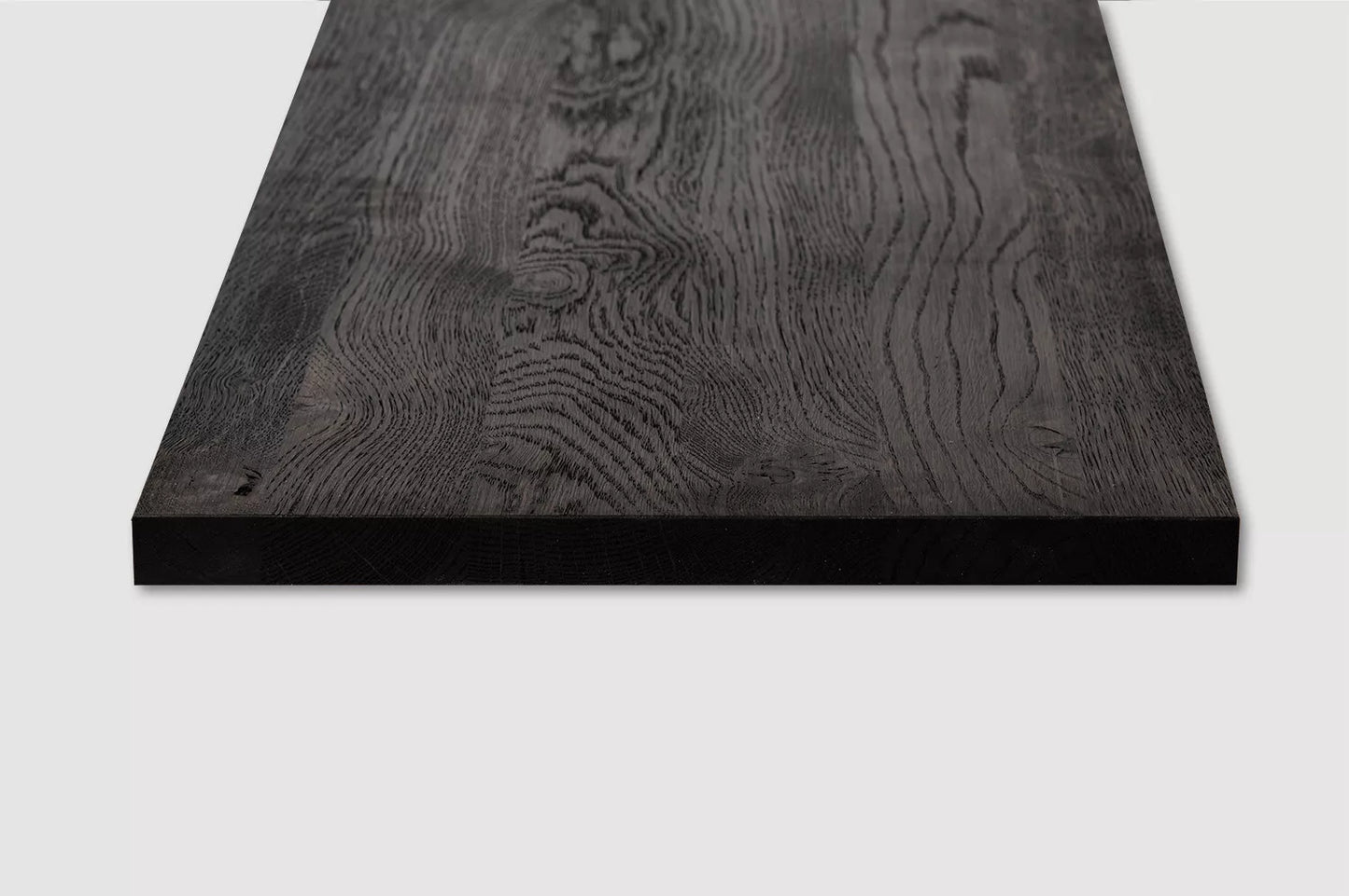 Shelf Stair tread Riser Windowsill Smoked Oak Rustic, full stave lamellas, 20 mm, Black oil