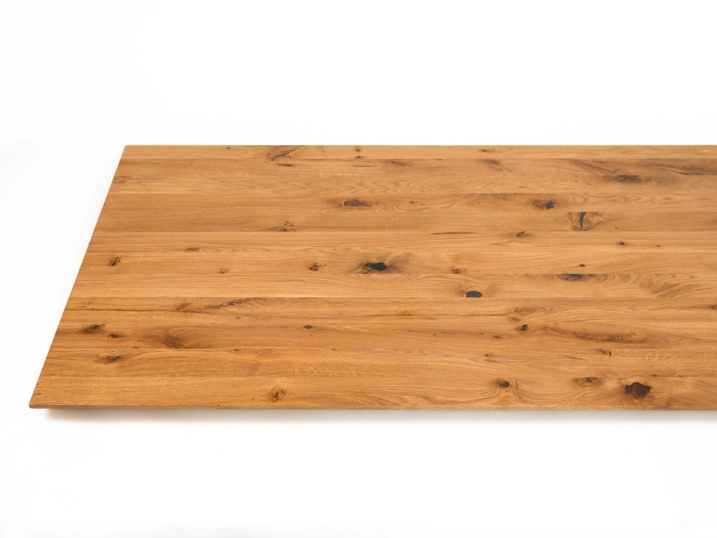 Rectangular Worktop Oak Rustic, full stave lamellas, 52 mm, 3-layer, Natural oil