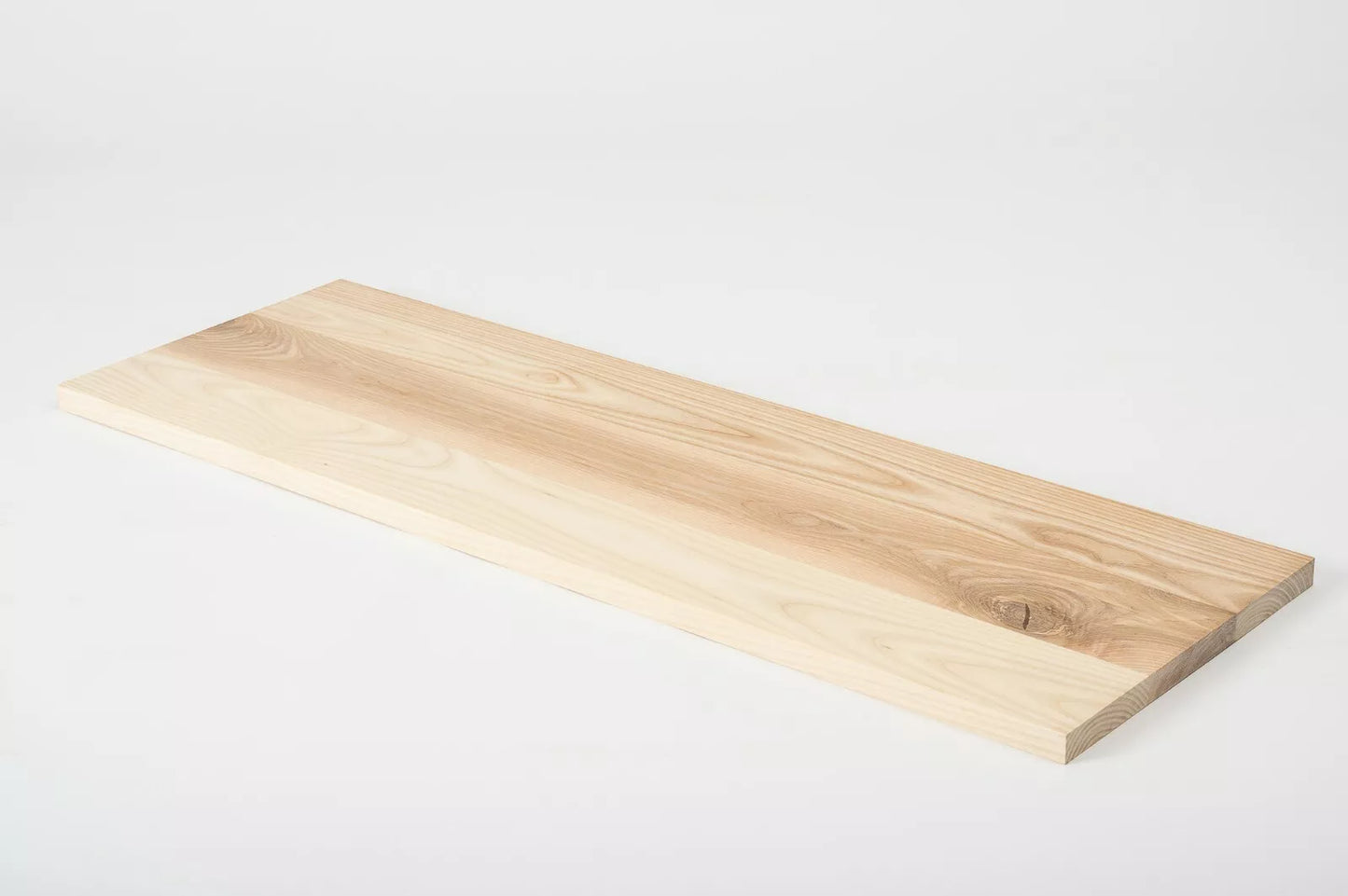 Shelf Stair tread Riser Windowsill Ash Rustic, full stave lamellas, 20 mm, White oil