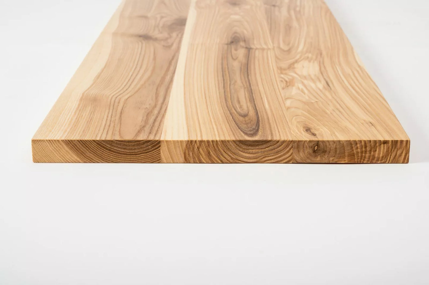 Shelf Stair tread Riser Windowsill Ash Rustic, full stave lamellas, 20 mm, Matte lacquered