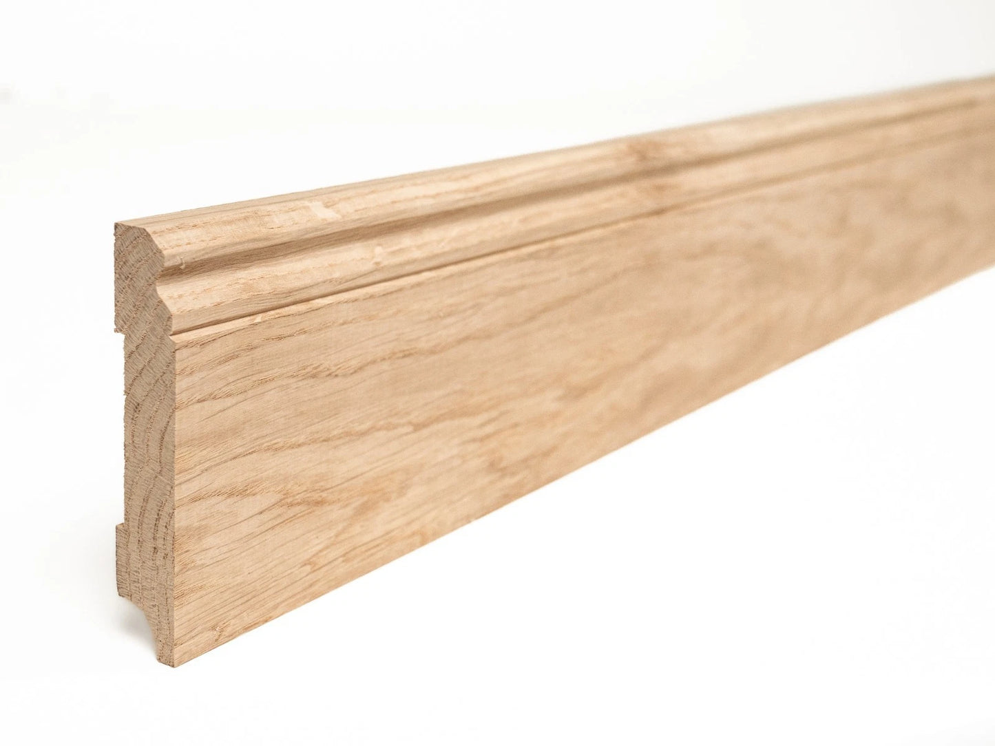 Solid Skirting Board Oak A/B 20x110mm Hard wax oil Natural white 1,5-2,5m Hamburg Profile