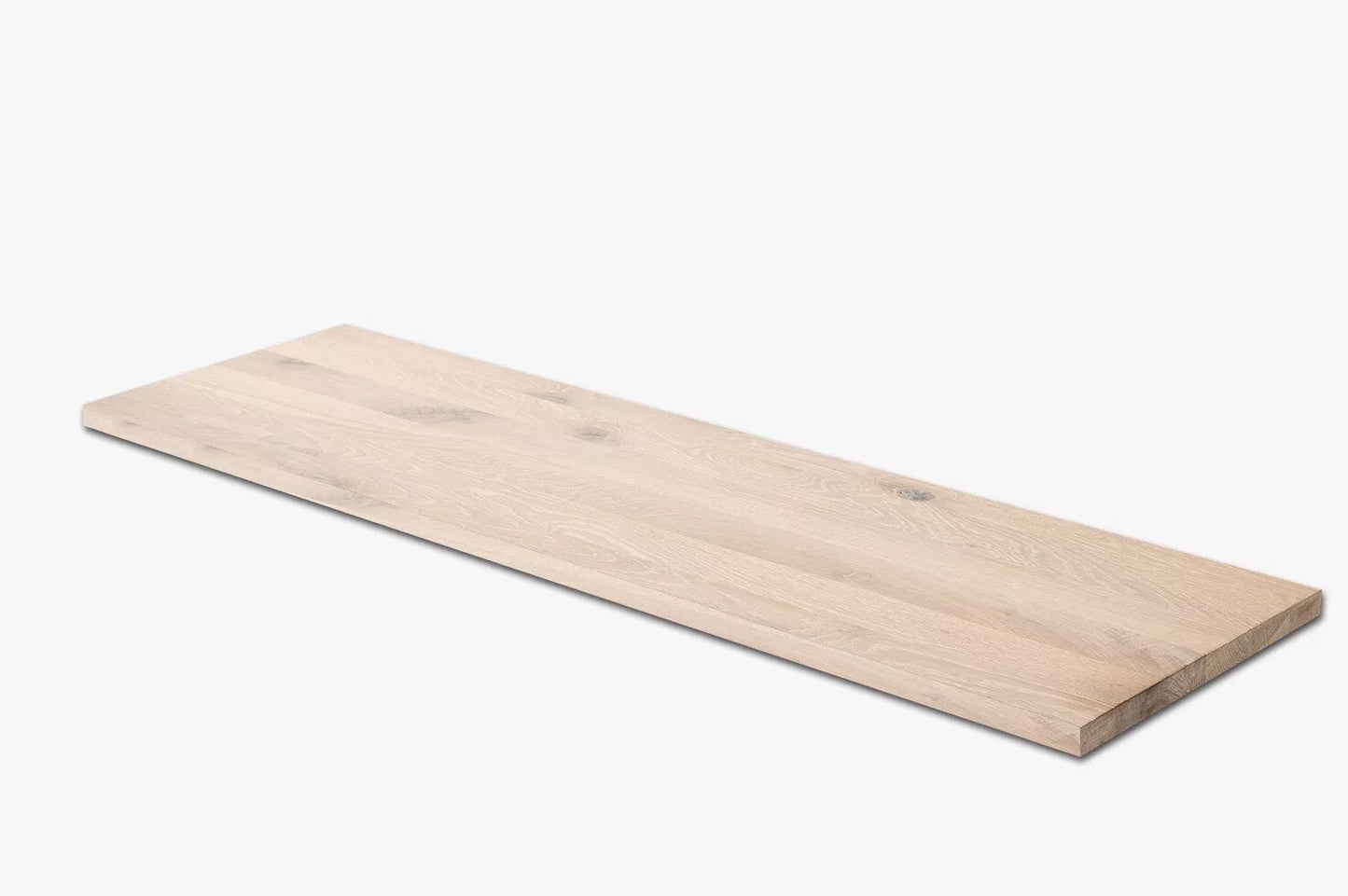Shelf Stair tread Riser Windowsill Oak Rustic, full stave lamellas, 20 mm, White oil