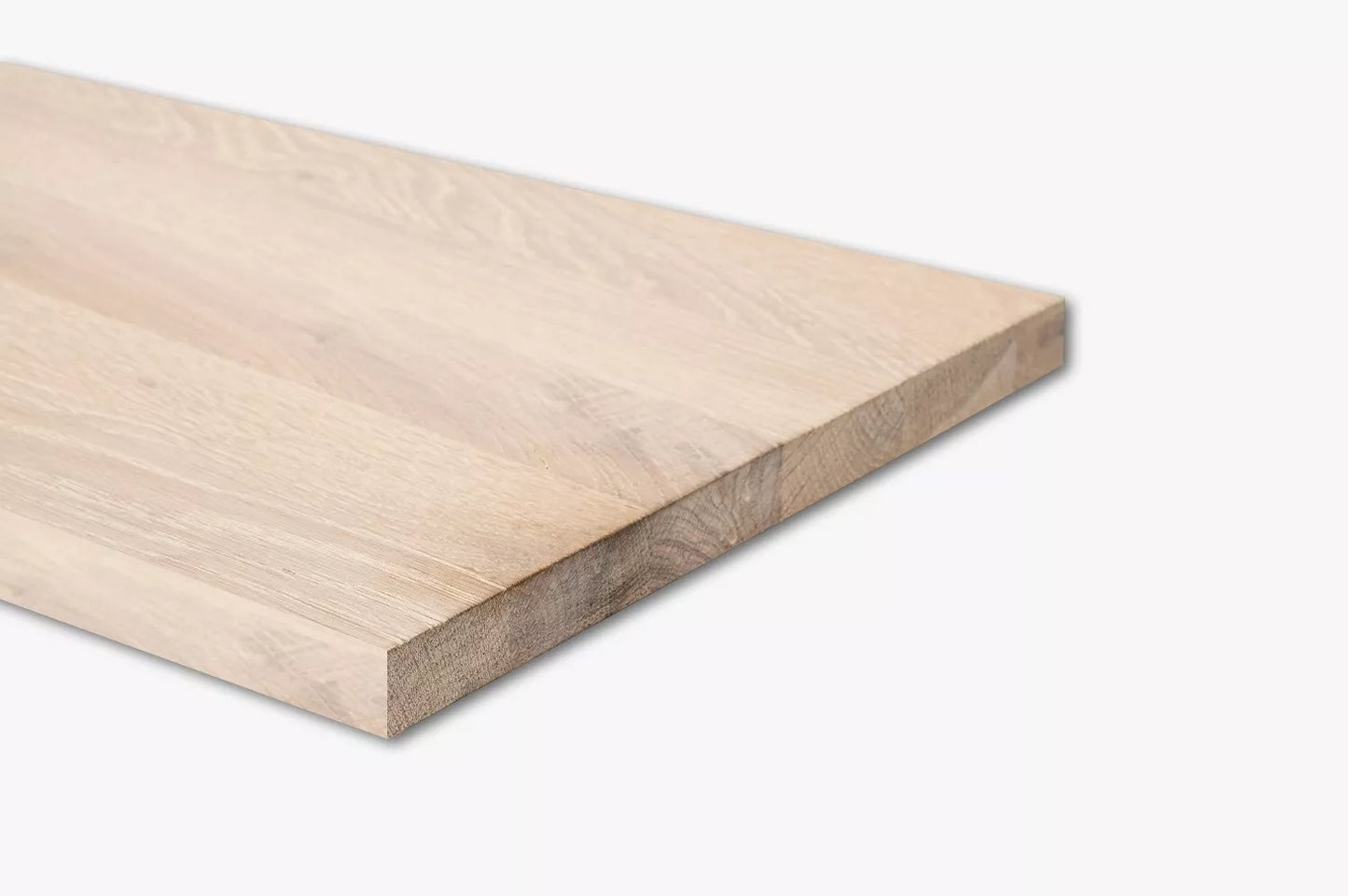 Shelf Stair tread Riser Windowsill Oak Rustic, full stave lamellas, 20 mm, White oil
