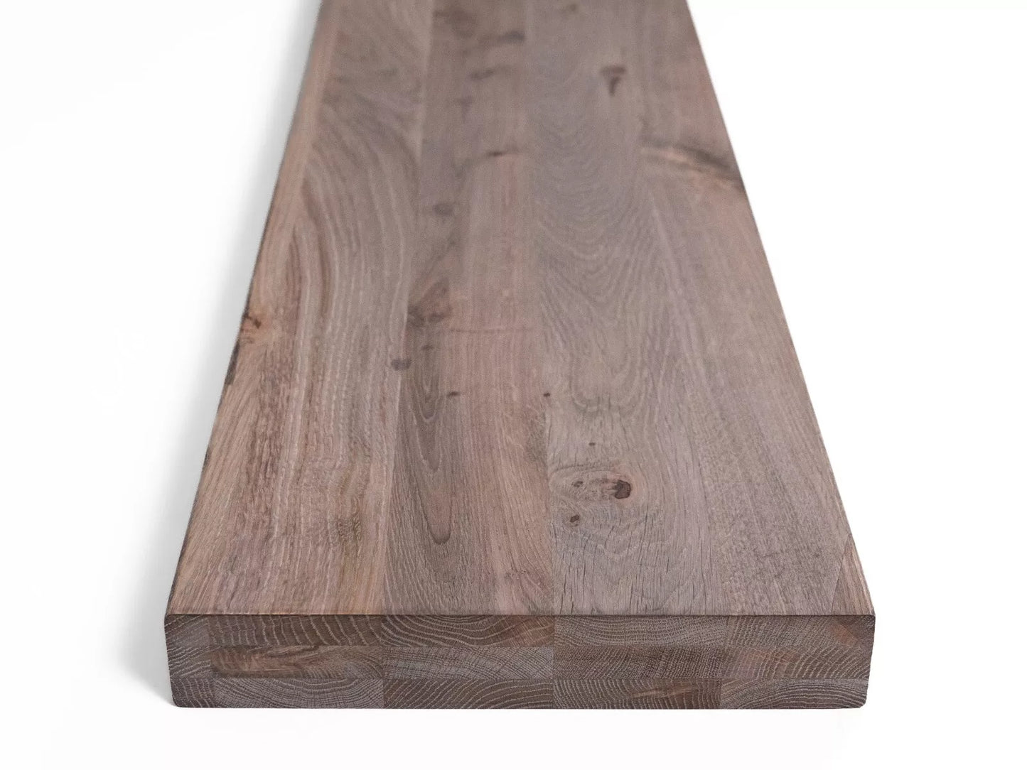 Marche d'escalier Appui de fenêtre Contremarches Chêne rustique, lamelles entières, 52 mm, 3 couches, huilé naturel blanc patiné