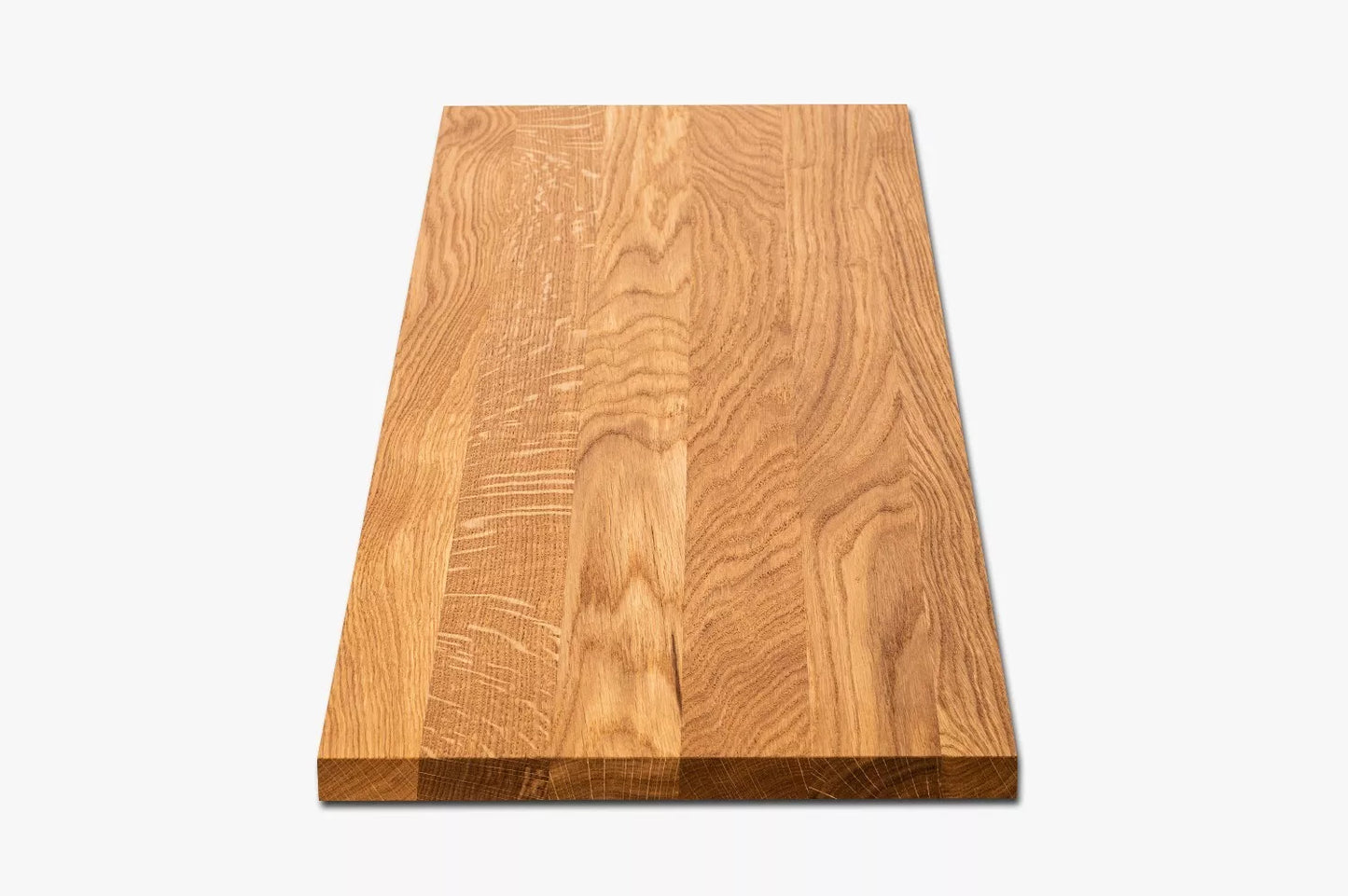 Tablette Marche d'escalier Elévation Appui de fenêtre Chêne A/B, lamelles entières, 20 mm, huilé naturel