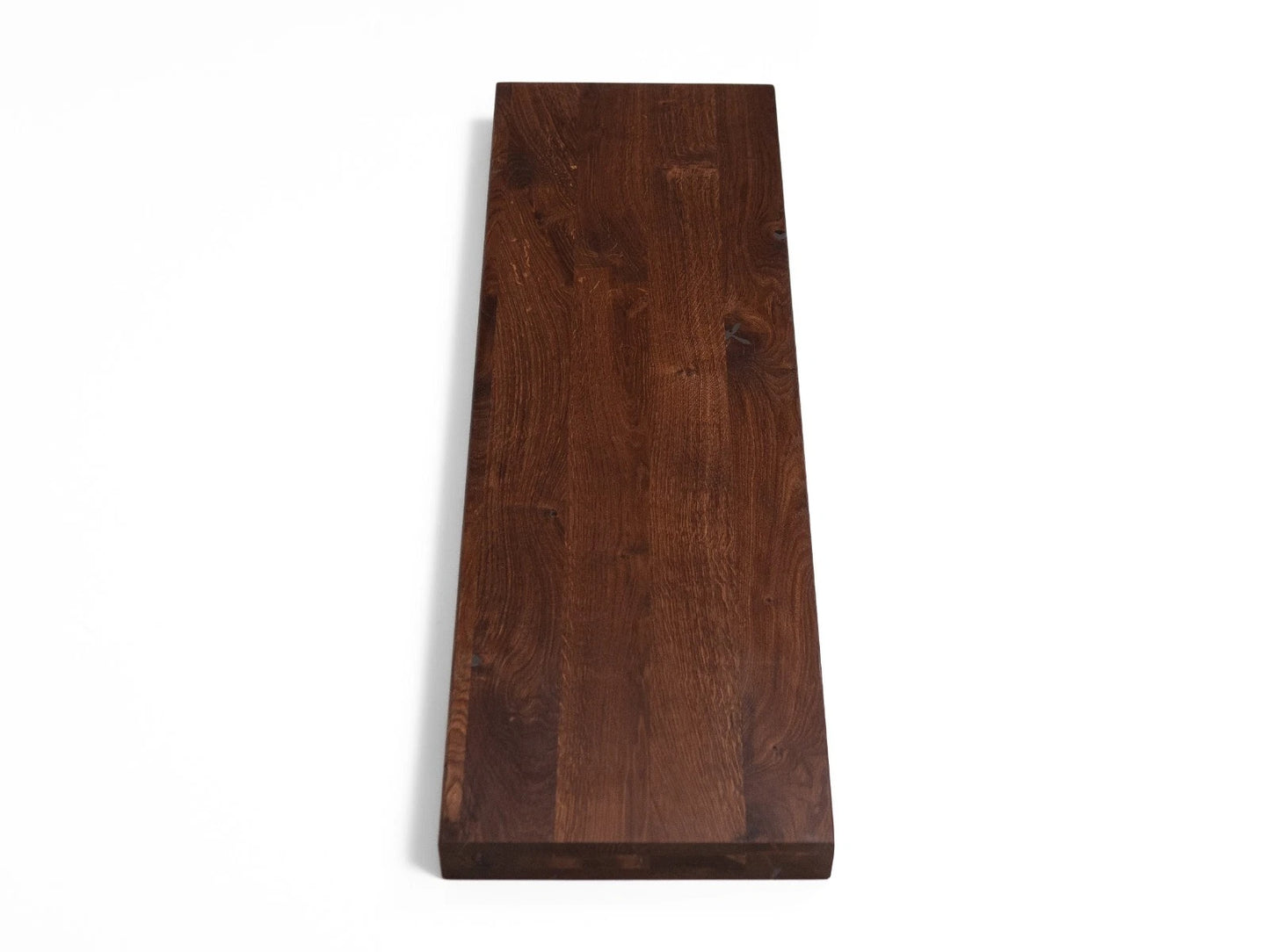 Etagère Marche d'escalier Appui de fenêtre Chêne rustique fumé, lamelles entières, 52 mm, 3 plis, Huile naturelle
