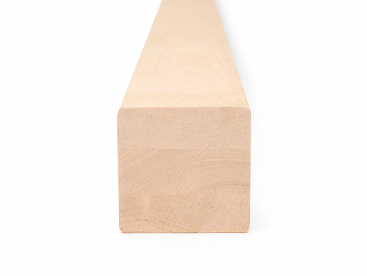 Glulam birch beam A/B 70x70 mm untreated, square timber, solid wood