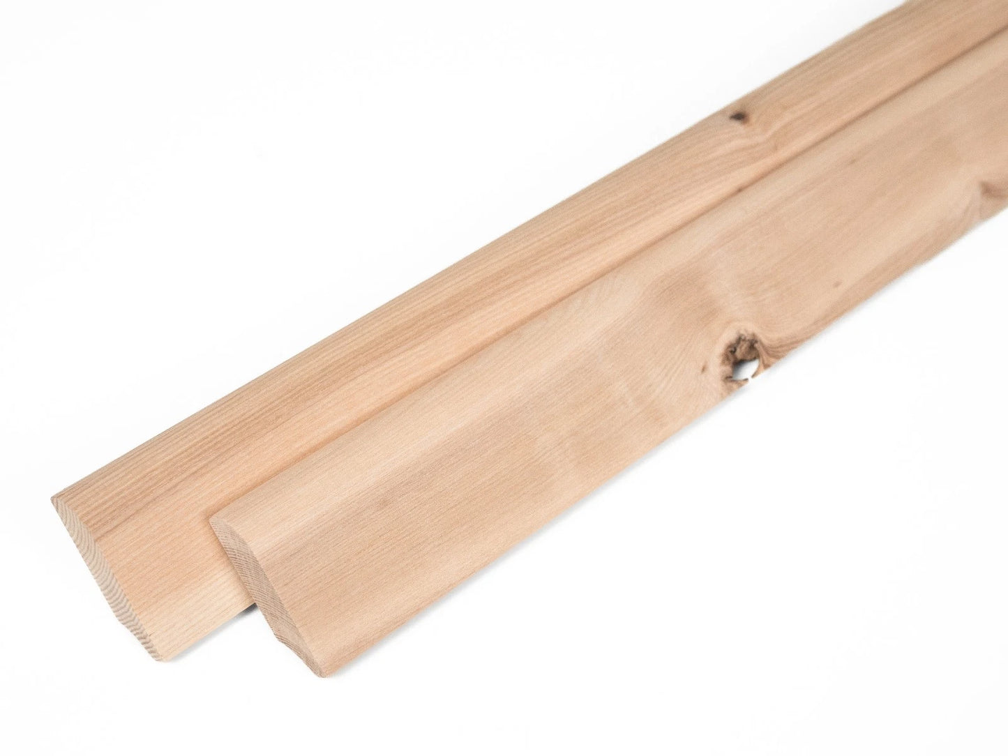 Solid Skirting Board Ash Rustic 24x60mm unfinished 2000 mm with radius 20mm